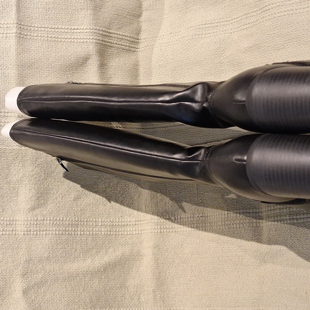 Nine West Kani clunky black stacked heeled knee boots 9M - Picture 5 of 10